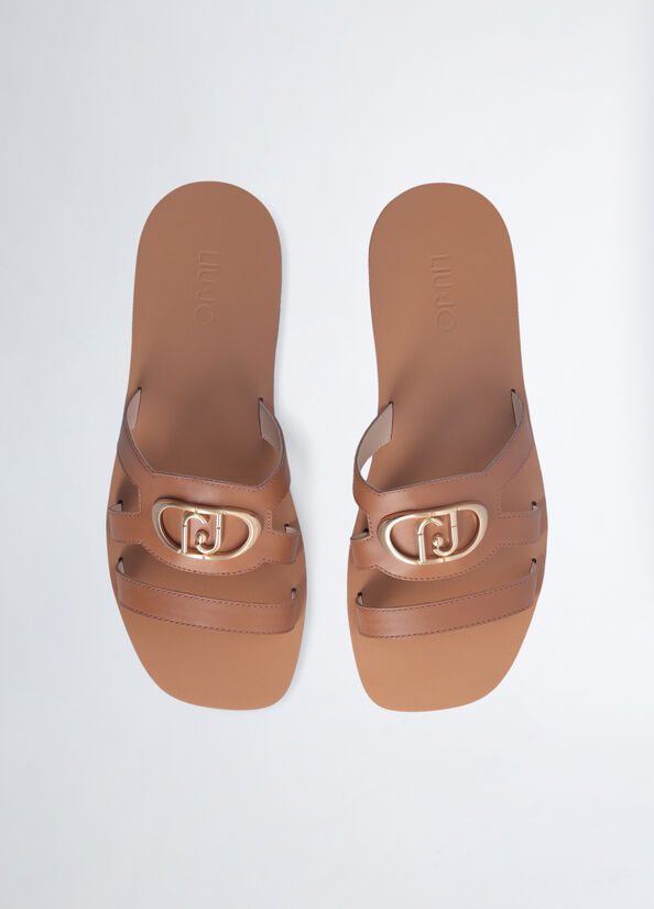 SANDALIAS PLANAS DE PIEL LIU JO