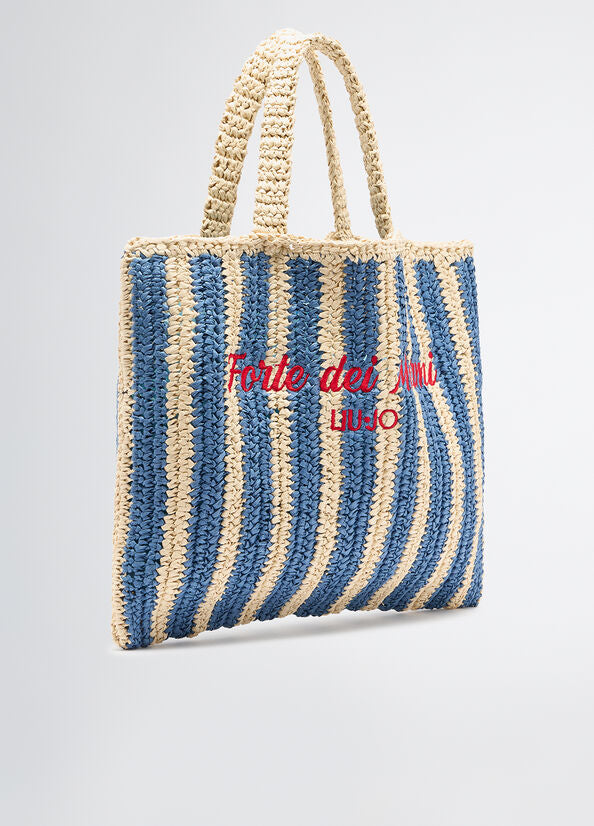 BOLSO RÁFIA A RAYAS