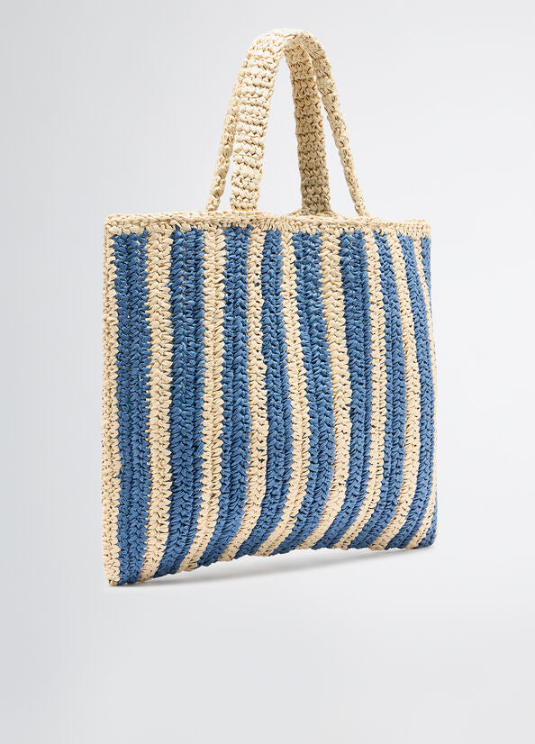 BOLSO RÁFIA A RAYAS