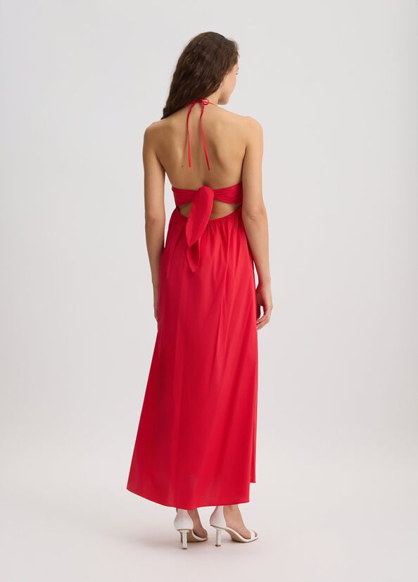 VESTIDO LARGO DE POPELIN