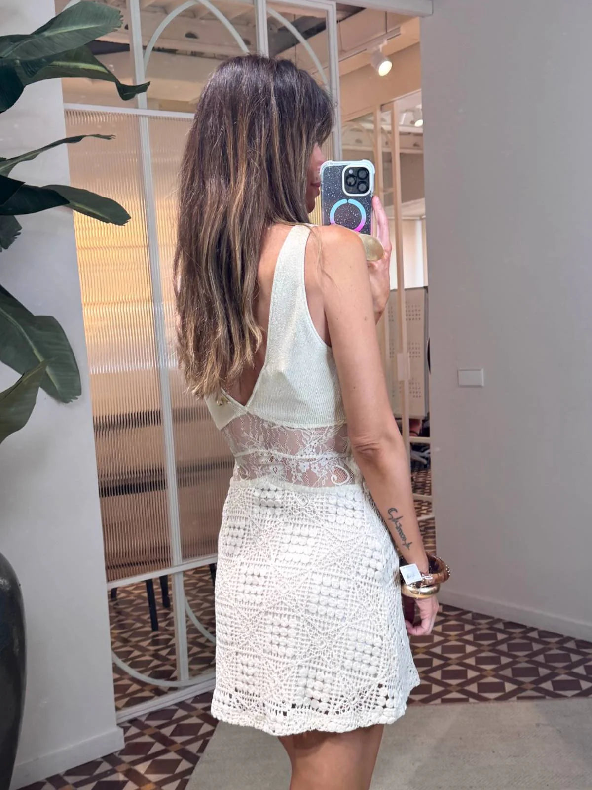 VESTIDO CORTO AUTILLO DE CAMALEÓNICA