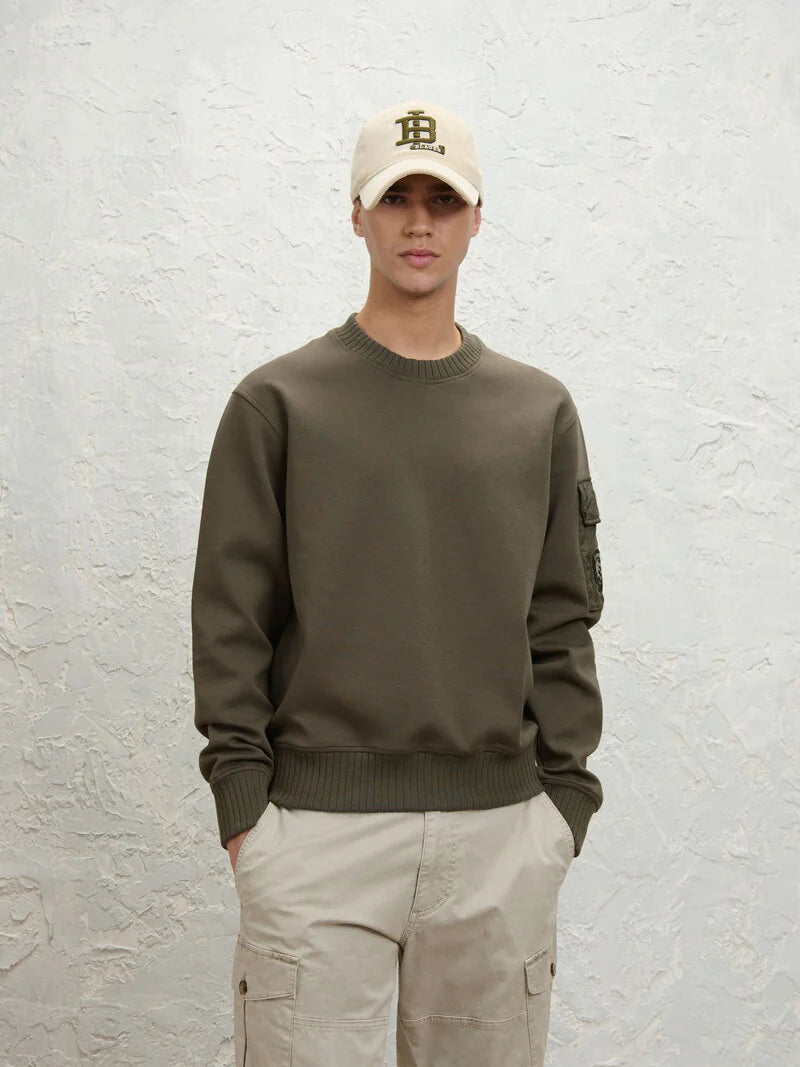 SUDADERA ALGODÓN Y SCUBA DUNWELL BLAUER