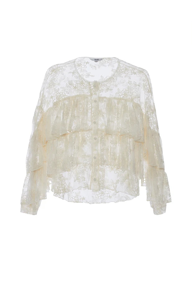 CAMISA ENCAJE Y VOLANTES