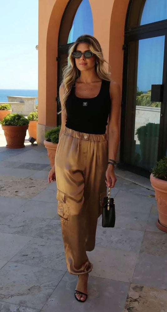 Pantalón de satén