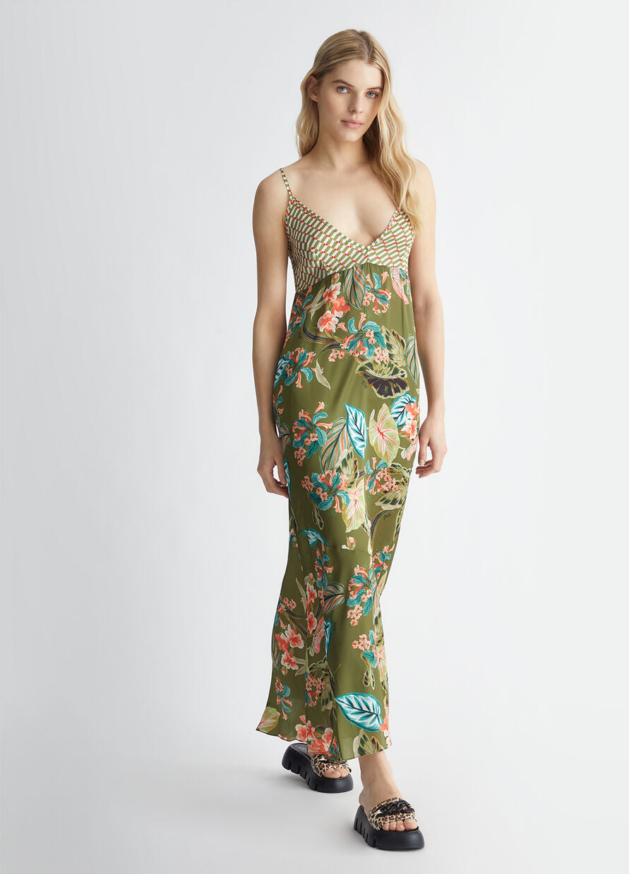 Vestido largo flores