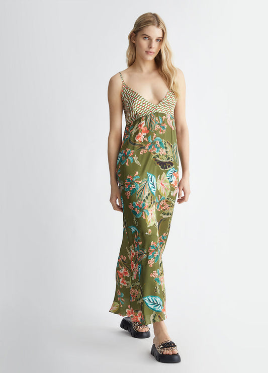 Vestido largo flores