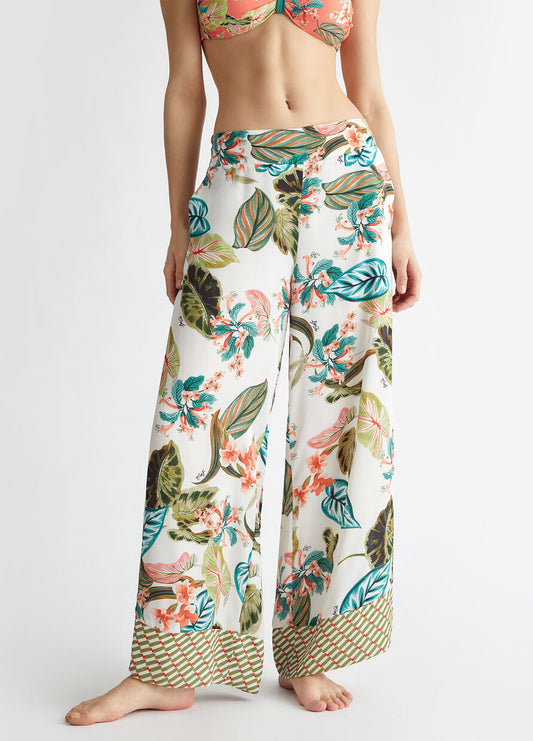 Pantalón palazzo estampado