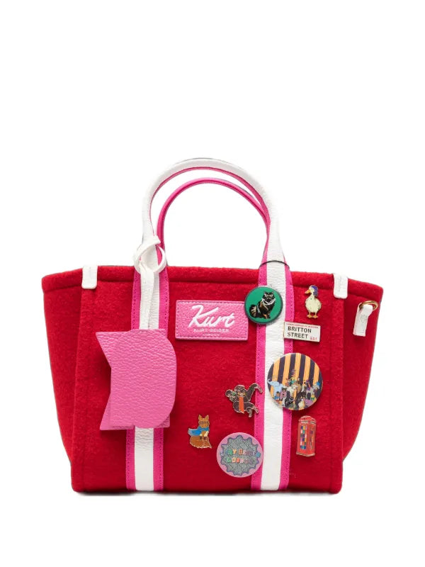 BOLSO TOTE ROJO PARCHES KURT GEIGER