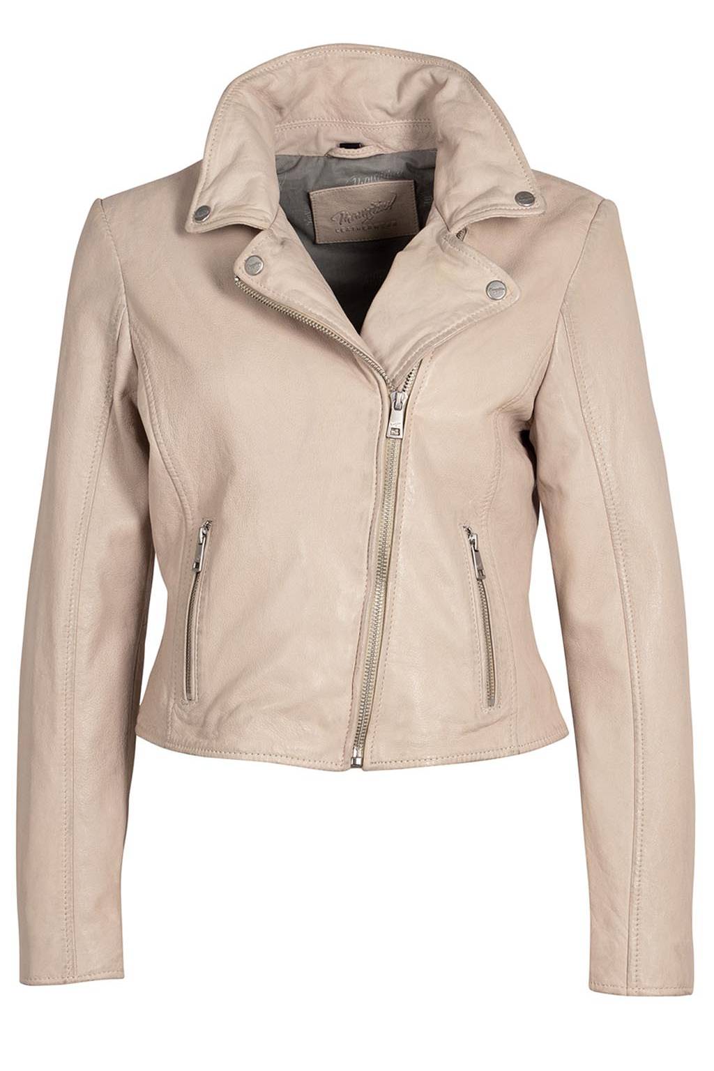 CHAQUETA CUERO OFF WHITE