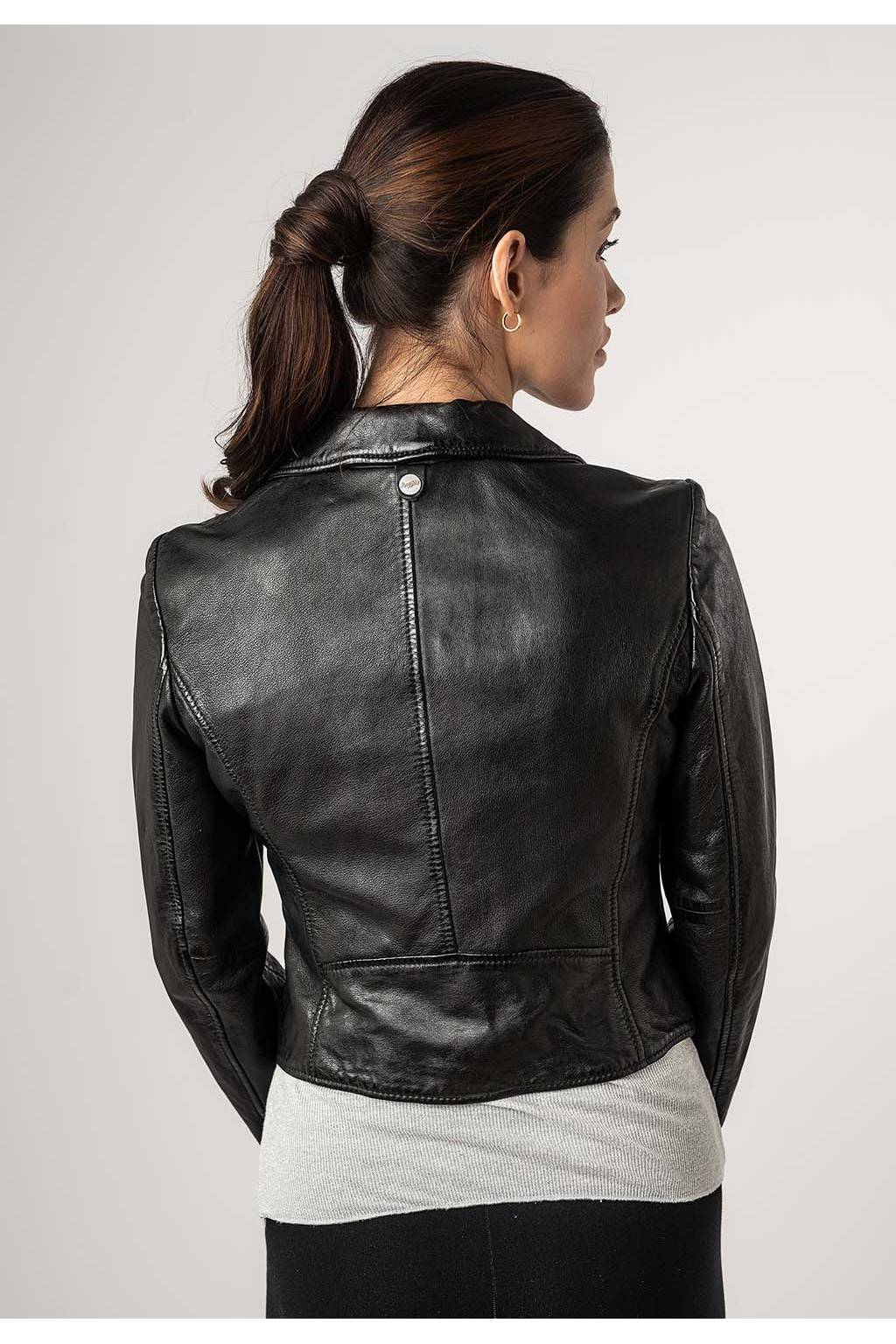 CHAQUETA CUERO NEGRO